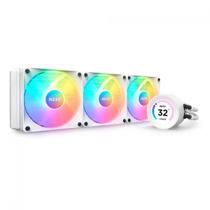 Water Cooler P/ Processador NZXT Kraken Elite 360 360MM RGB Branco Display LCD - RL-KR36E-W1