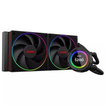 Water cooler pcyes vision 240mm black vulcan - tela lcd 2,1" - vs240bv