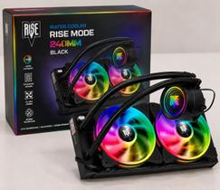 Water Cooler Rise Mode, ARGB, 240mm, AMD Intel, Preto RMWCB04ARGB Water Cooler Rise Mode, ARGB, 240mm, AMD Intel, Preto RMWCB04ARGB