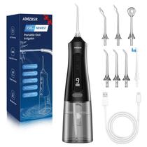 Water Dental Flosser AMZBSR 350mL 7 Jet Tips 9 modos preto Water Dental Flosser AMZBSR 350mL 7 Jet Tips 9 modos preto