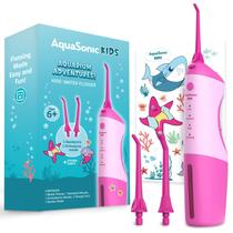 Water Flosser Aquasonic Kids 6+ com bico padrão e ortodôntico Water Flosser Aquasonic Kids 6+ com bico padrão e ortodôntico