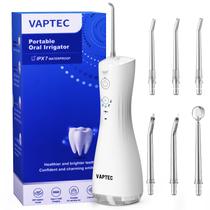 Water Flosser VAPTEC Power Teeth Cleaning 6 modos IPX7 branco