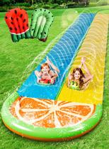Water Slides Sloosh 22,5 pés com 2 pranchas infláveis laranja