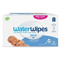 WaterWipes Biodegradável Lenços de bebê originais, 99,9% lenços de água, não perfumado & hipoalergênico para pele sensível, 60 contagem (pacote de 12) - Embalagem pode variar