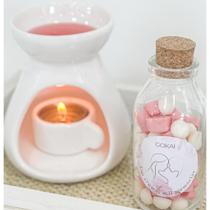 Wax Melt Cereja e Avelã - Paastilha Aromática formato coração
