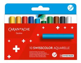 Wax Pastel Aquarelável Swisscolor Caran Dache 10 Cores