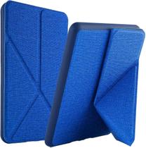 WB Capa Kindle 11ª Geracao Silicone Flexivel e Sensor Magnetico Origami Tecido Azul (Nao compativel com Kindle 10ª Ge...