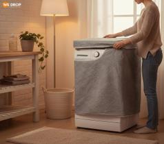 WE DROP Capa para Máquina de Lavar Jeans Tamanho G Impermeável Resistente Proteção Poeira