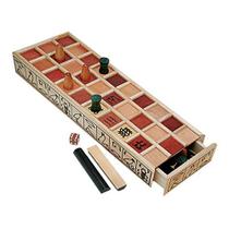 WE Games Senet Ancient Egyption Wooden Board Games, Strategy Board Game for Kids and Adults, Table Top Board Game with Built in Storage, with 10 Player Pieces, Keepsake Quality Desktop Game - Wood Expressions