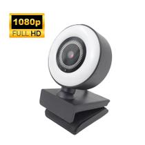 Web Cam Camera USB Full HD 1080p Com Microfone E Lanterna - BOX EDILSON