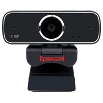 Web cam usb hd 720p streaming fobos gw600 com microfone preto redragon