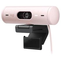 Web Câmera Logitech Brio 500 - Video Chamada e Gravações FHD - Microfone Duplo - Rosa - 960-001418