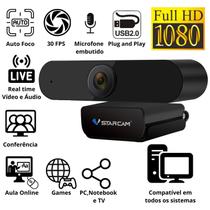 Webcam 1080 Camera Live Streaming Para Pc Notebook Tv Jogos