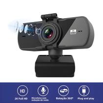 Webcam 2K Full HD 1080P Com Foco Automático E Microfone USB Para PC, Mac, Laptop, Desktop E YouTube Webcam 2K Full HD 1080P Com Foco Automático E Microfone USB Para PC, Mac, Laptop, Desktop E YouTube