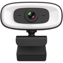 Webcam 2K USB com Ring Light e Foco Automático - Full HD