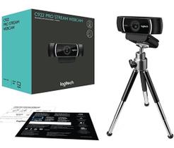 Webcam Câmera C922 1080p 60fps Tripé Streamer Microfone ideal para Lives