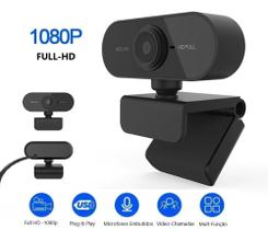 Webcam Câmera De Computador Com Microfone Usb C/ Microfone - Webcam FullHD