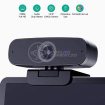 Webcam Câmera FULL HD 1080p com Microfone USB 2.0 Profissional Pc Tv Notebook Jogos 360º - PC-W1