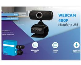 WebCam com microfone integrado imagem e som digital - Multilaser
