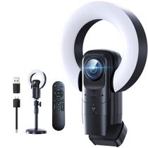 Webcam Combess 4K com luz, microfone para PC, Plug and Play