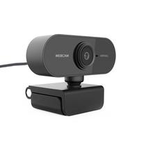 Webcam FULL HD 1080P USB com microfone preto
