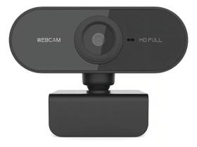 Webcam FULL HD 1080P USB com microfone preto