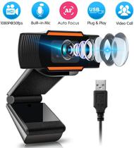 Webcam Full HD 1080P USB - Resolução Ajustável (1080P, 720P, 480P)