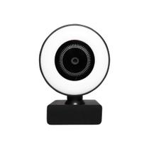 Webcam Full Hd 2K Oex W300 Com Led Usb Com Microfone Preto