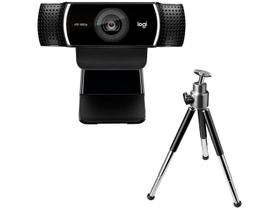 Webcam Full HD Logitech C922 Pro Stream com Microfone Embutido, 1080p e Tripé Incluso, Compatível Lo