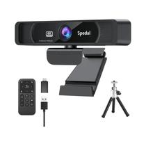 Webcam Grande Angular 4K 30Fps Com Microfone E Controle Remoto Para Conferências Em PC, Windows, Mac