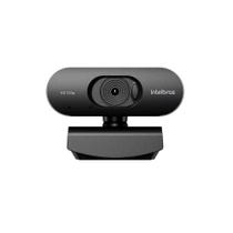 Webcam Intelbras HD, 720p, 30 FPS, com Microfone, Preto - 4290721