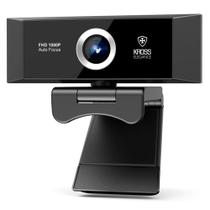 Webcam Kross, Full HD 1080P, Foco Automático, tripé ajustável - KE-WBA1080P