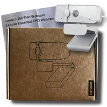 Webcam Lenovo Hd 1080p Cinza com 2 Microfones Home Office