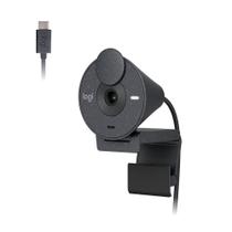 Webcam Logitech Brio 300 Full HD, 1080p, 30 FPS, USB-C, Microfone Integrado, Grafite - 960-001413 Webcam Logitech Brio 300 Full HD, 1080p, 30 FPS, USB-C, Microfone Integrado, Grafite - 960-001413