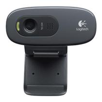 Webcam Logitech C270 HD, 720p, Microfone Integrado, USB 2.0 com 3MP Cinza Preta Webcam Logitech C270 HD, 720p, Microfone Integrado, USB 2.0 com 3MP Cinza Preta
