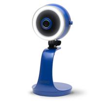 Webcam Movo WebMic HD Pro 1080p com microfone e anel azul claro Webcam Movo WebMic HD Pro 1080p com microfone e anel azul claro