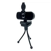 Webcam Multilaser com Tripé 1080P Full HD,Microf com Canc.nto de Ruído, Plug And Play, Preto - WC055