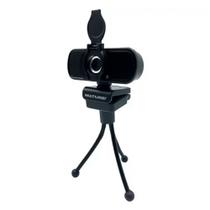 Webcam Multilaser com Tripé, 1080P Full HD, USB, Microfone com Cancelamento de Ruído, Plug And Play, Preto - WC055