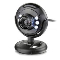 Webcam Multilaser Nightvision USB 16MP Plug e Play LedC/ Microfone- Preto