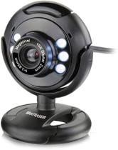 Webcam Multilaser Plug e Play 16mp Nightvision Microfone Usb Preto Wc045
