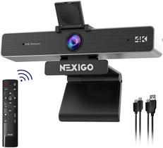 Webcam NexiGo N950P 4K com Zoom e Sensor Sony de 8,5MP - Controle Remoto