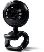 Webcam Plugeplay 16MP Nightvision Mic Usb Preto Multilaser