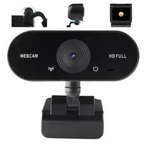Webcam Preta Full Hd 1080p Usb Gira 360º Com Microfone