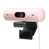 Webcam + Suporte Logitech Brio 500 Full HD, 1080p, 30 FPS, com Microfones Duplos, USB, Suporte Incluso, Rosa - 960-001418 Webcam + Suporte Logitech Brio 500 Full HD, 1080p, 30 FPS, com Microfones Duplos, USB, Suporte Incluso, Rosa - 960-001418