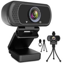 Webcam ToLulu 1080P com microfone e suporte para tripé