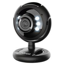 Webcam Trust SpotLight Pro 16MP, USB com Microfone e Luzes LED, Preto - 16428