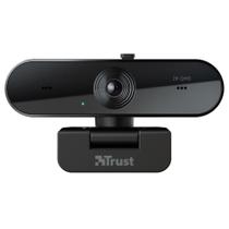 Webcam Trust Taxon QHD, 2K, Microfone Duplo, 30FPS, USB, Filtro de Privacidade, Preto - 24228