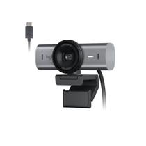 Webcam Ultra HD 4K Logitech MX Brio Com Microfones com Redução de Ruído, Protetor de Privacidade e Conexão USB-C, Grafite - 960-001548