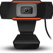 Webcam V5 Hd 720P Com Microfone Preto/Laranja Brilpc - Brazilpc