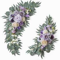 Wedding Arch Flowers ponatia Artificial Purple (pacote com 2)
